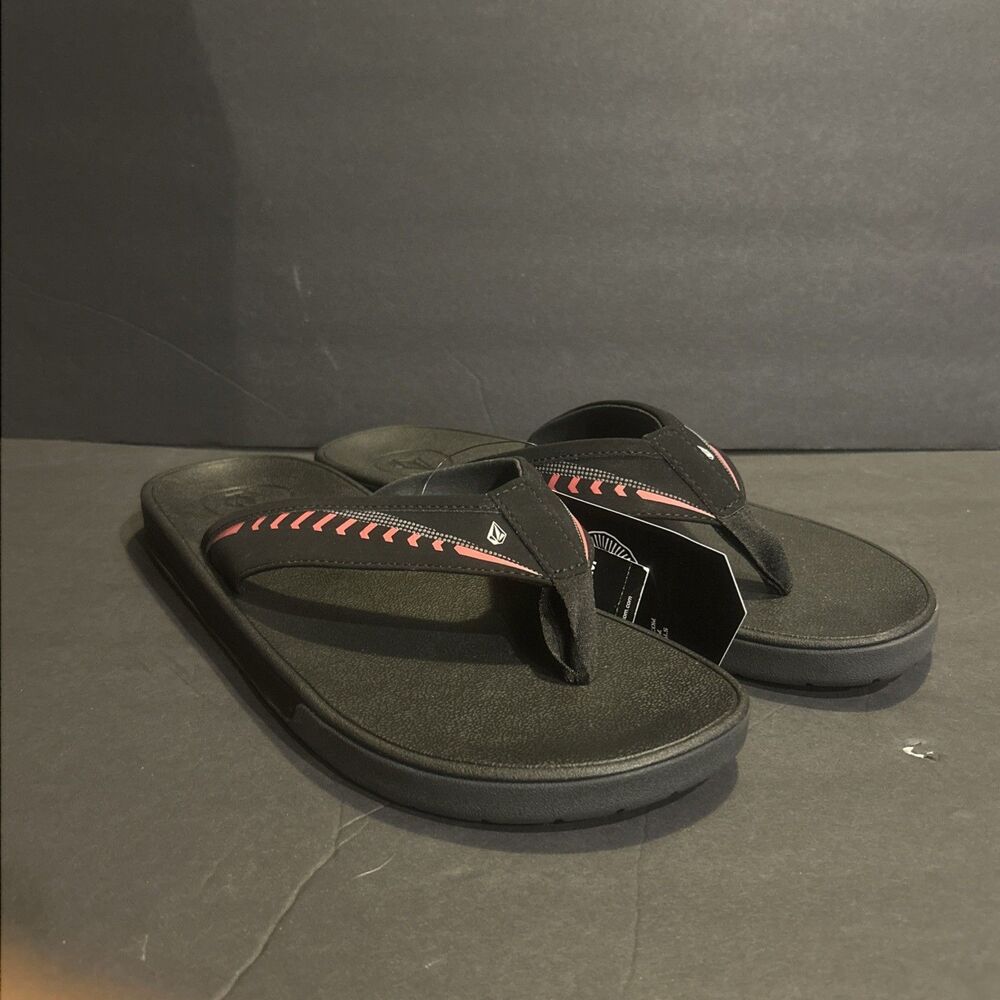 Volcom Sandal - Black / Red - New Size 13